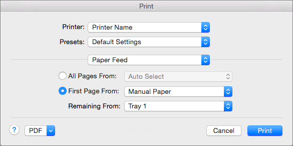 how do you set a custom page size in word for mac